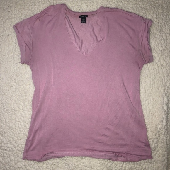 Rue 21 pink cut out tee - Picture 1 of 3